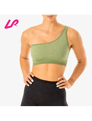 one shoulder sports bra
